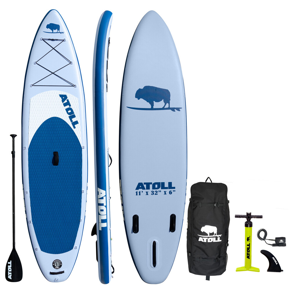Atoll Light Blue Inflatable Paddle Board and accessories